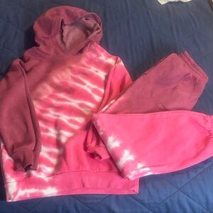 Art Class Pink Fleece Match Sweatsuit Set